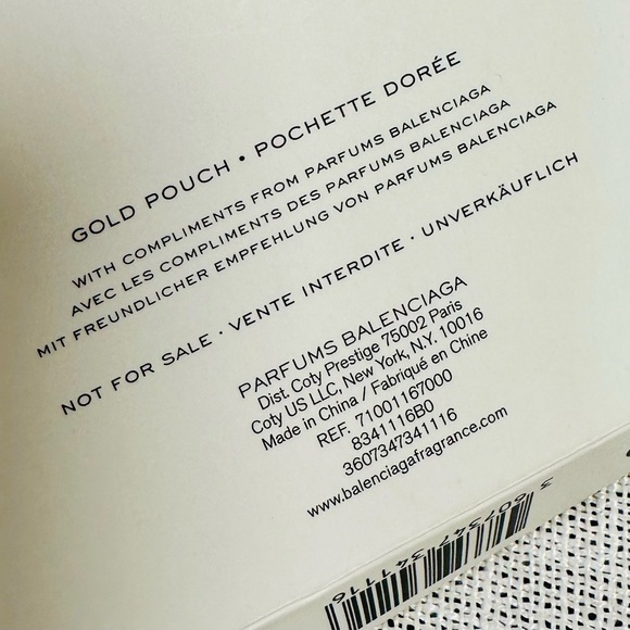 NEW! Balenciaga Parfums Ivory Gold Pouchette - Picture 12 of 12